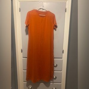 Orange Midi T-Shirt Dress